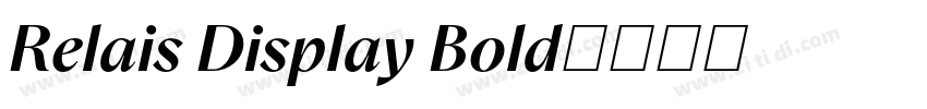 Relais Display Bold字体转换
